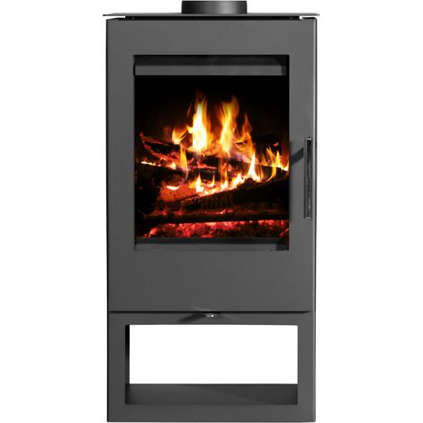 V05 – Poêle à bois 7 kW – Classe énergétique A+ – Revêtement acier – Évacuation fumées Ø150 mm – Rendement 83,08 % (1/2)