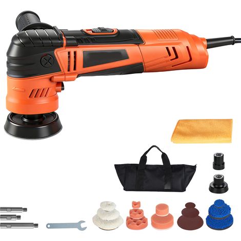 Mophorn Rotierende Poliermaschine für Fahrzeuge, 30/50/76 mm mit 6 Geschwindigkeiten 1000-4500RPM, 600W Schleifgerät inkl. Polierpads für Wachsen, Polieren und Kratzerentfernung (1/5)
