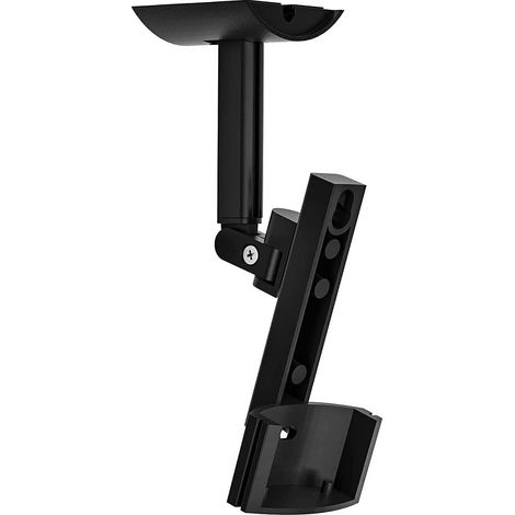 Wand- und Deckenhalterung für Harman Kardon HKTS-20/BQ-30/BQ-60/BQ-65-Lautsprecher, neig- und schwenkbar, passend für Harman Kardon SATS-TS30/TS20/TS60-Lautsprecher (Schwarz), 1 Stück (1/5)