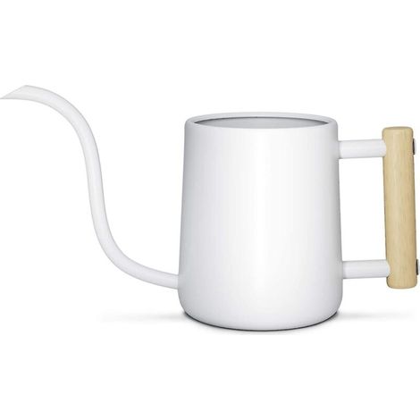Gießkanne mit langem Ausguss, 1 Liter (35 oz), weiß, für Zimmerpflanzen (1/5)