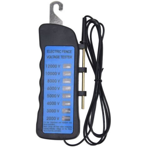 Tester di tensione per recinzioni al neon da 12 kV (da 2000 a 12000 V) con 8 spie luminose al neon, impermeabile, ideale per aziende agricole. (1/5)