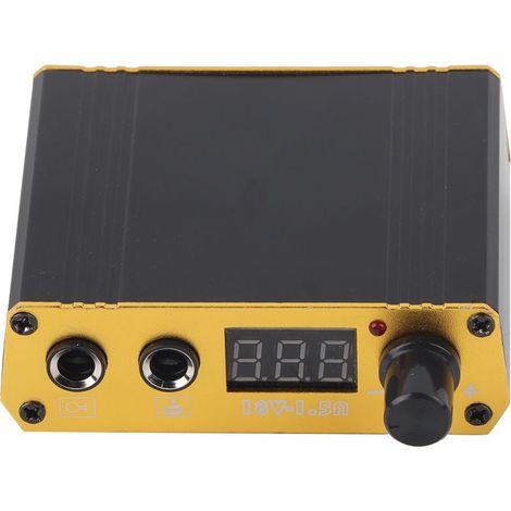 Alimentation Professionnelle pour Machine à Tatouage Mini, Affichage LCD, 100-230V, Prise UE, Noir (1/5)