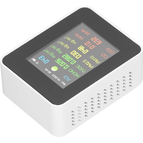 9-in-1 WiFi-Luftqualitätsdetektor, Innenraummonitor mit Farb-LCD-Bildschirm, multifunktionales digitales Heimtestgerät, präzise Partikelmessung, intelligenter Sensor, Digitalanzeige, Gerät zur Atmosph (1/5)