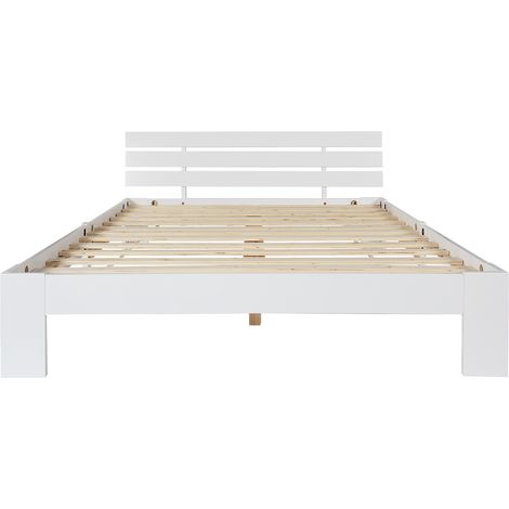 CAIziLit double 140x200 cm en pin massif avec sommier à lattes, bois naturel (1/5)