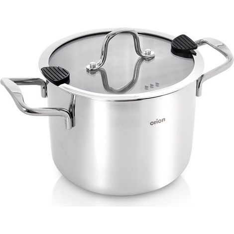 VILDE Casserole inox avec couvercle VENICE 18 cm 3,5 L - Toutes plaques dont induction (1/5)