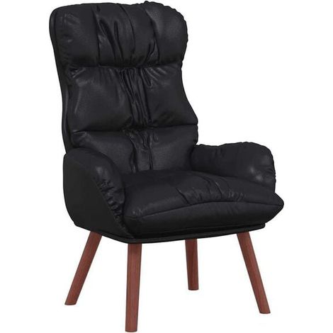 Chaise ergonomique avec accoudoirs – Siège de bureau en simili cuir, hauteur réglable, 69 x 74 x 93 cm – Confort optimal pour travail à domicile ou bureau (1/5)