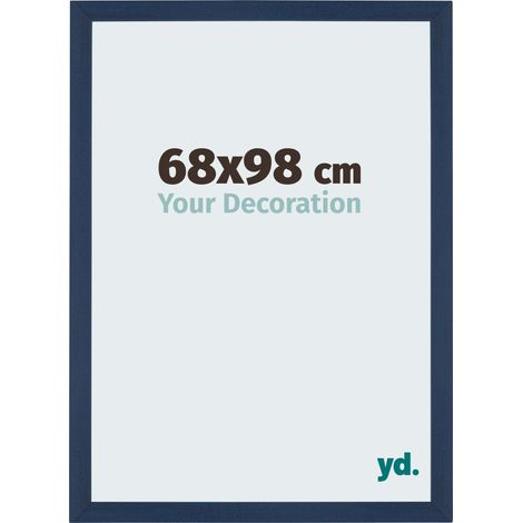 yd. - Cadre photo 68x98 - Bleu Fonce Patine - MDF - Mura
