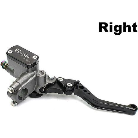 Maître-cylindre de frein/embrayage hydraulique 22 mm pour motos Honda, Yamaha, Kawasaki, Suzuki, motocross, Vespa, dirt bike et pit bike (côté droit, noir) (1/5)