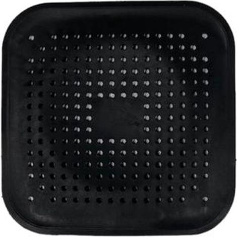 Tapis de drainage de douche avec ventouses - Carré 14 cm - Noir - Crépine d'évier - Pour douche - Plastique - Universel - 1 pièce (1/4)