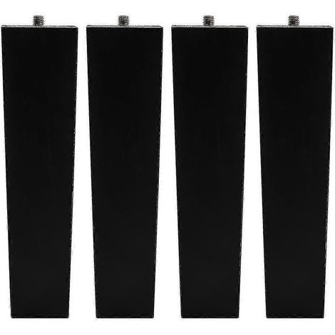 Un ensemble de quatre pieds de meubles carrés en chêne : pieds de canapé, pieds de table basse et pieds de lit en bois massif, 20 cm de diamètre. (1/5)