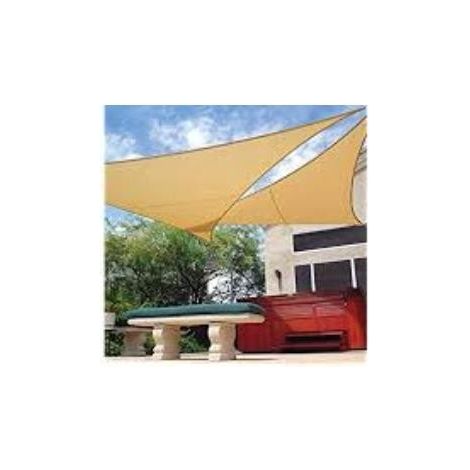 Kit Sombreo Poliester Triangular 3,6x3,6x3,6 Beige NOVARTIX