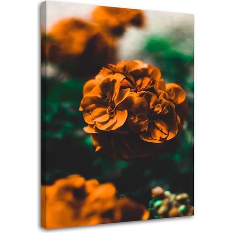 Tableau sur toile Fleurs orangées 40x60 (1/5)