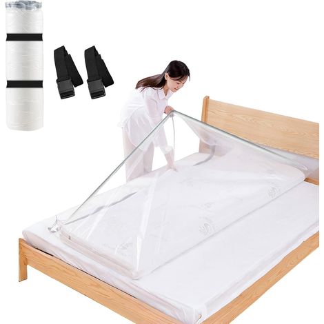 Housse Aspirable Rangement, Sac Rangement de Matelas Taille 240 X 120cm, Sac Rangement Aspirable Sac de Rangement Sous Vide XL, étanches et réutilisables, Pour Les Vêtements, La literie (1/4)