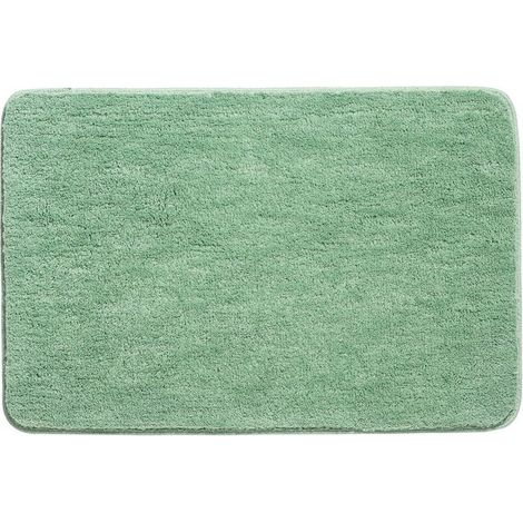 Tapis de bain antidérapant, tapis de douche épais, absorbant, tapis de sol en microfibre ultra doux, séchage rapide, lavable en machine, vert, 40 x 60 cm (1/5)
