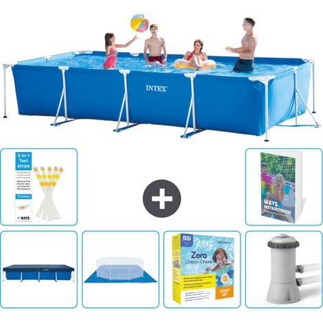 Rechteckiger Frame Pool - 450x220x84 cm - 7-teilig S24