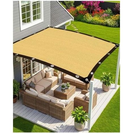 2X2M Filet D'Ombrage, Voiles D'ombrage 85% UV Toile D'Ombrage, Tissu D'ombrage Serres Coupe Ventpour La Couverture avec Oeillets, pour Serre/Jardin/Pergola/Patio Lawn (1/5)