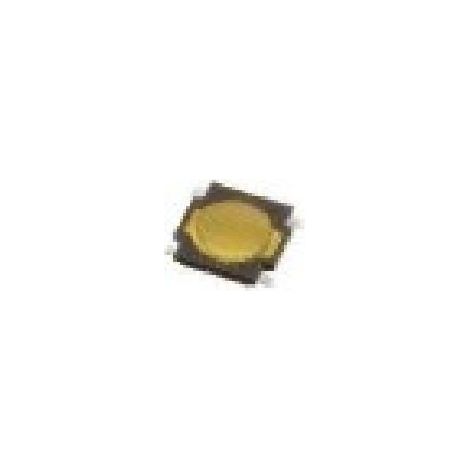 Switch 4 broches carre plat bouton jaune x 10