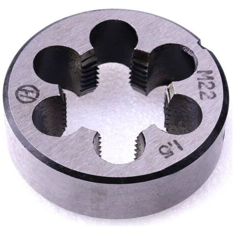 Pr Filières métriques，M22 X 1.5mm métrique droite fil main Die, 1pc (1/5)
