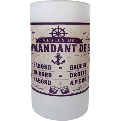 Chope bière humour marin 480 ml style vintage commandant de bar (1/3)