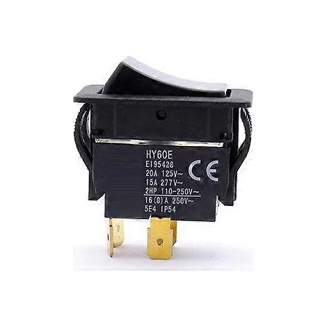 Interrupteurs à bascule industriels marche/arrêt 4 broches 20 A 125 V/250 V 2 HP (1/5)