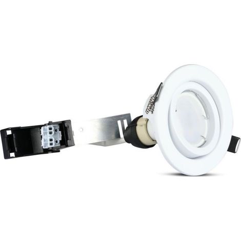 3 PZ Faretti LED Incasso Rotondo Orientabile 5W Carcassa Bianco 4500K Neutro con Lampada GU10 Sostituibile SKU 8882