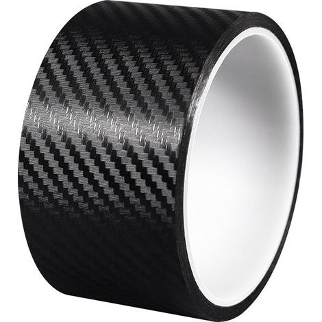 Protection Seuil Porte Voiture - Film Fibre De Carbone - Universel Pour Portieres Pare-Chocs Retroviseurs - 5 cm x 5 m (1/5)