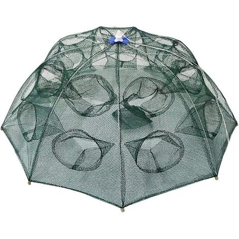 Épuisette pliable et portable, filet de pêche automatique pour poissons, crevettes, gardons, écrevisses, crabes (1/5)
