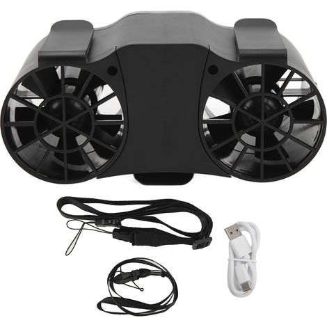 Ventilateur clip ceinture 3-en-1 portable 10000mAh USB rechargeable, ventilateur suspendu, ventilateur de cou, ventilateur de bureau avec cordon (1/5)