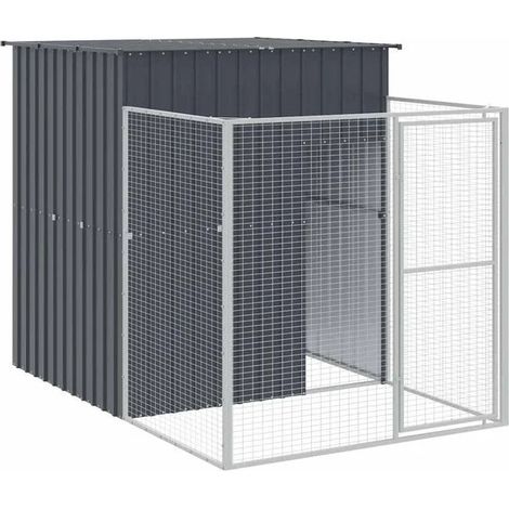 Niche avec espace d'activité, gris anthracite, 165 x 251 x 181 cm