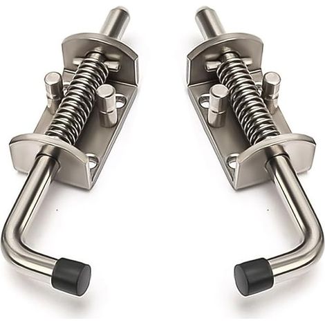 Pièces Loquet Ressort Acier Inoxydable 304 Verrou Inox Verrou Ressort Inox Verrou à Boulon Avec poignée en caoutchouc Portes Garage Fenêtres Abris de Jardin (1/2)