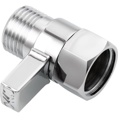 Contrôle de Débit et arrêt Valve G 1/2 Vanne d'arrêt pour Pommeau de Douche en Laiton Vanne 1/2 Male Femelle, AV016C (1/5)