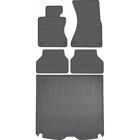 Juego de alfombrillas de goma para coche y alfombrilla para maletero para BMW Serie 5 E61 familiar (2004-2010).