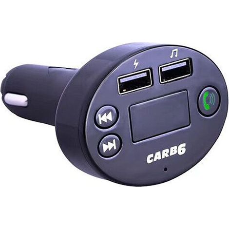 B6 Cigarette Lighter Bluetooth Car MP3 Player, Car Bluetooth MP3 Player, Car MP3 Player with Hands-free Functionality - Black (1/3)