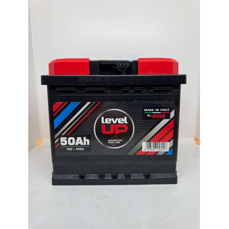 Level Up Batteria Auto 50Ah 12V - Alta Prestazione e Affidabilità - Tecnologia Piombo-acido, Resistente alle Scariche Profonde - Made in Italy