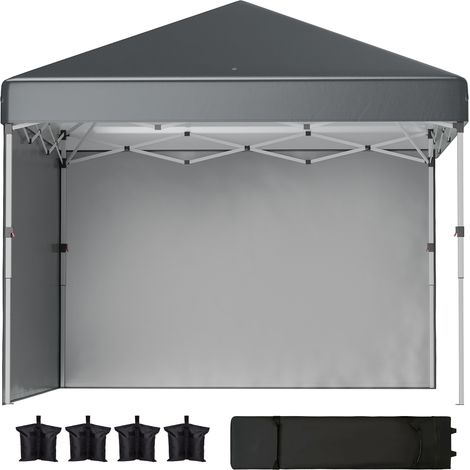 Tonnelle barnum de jardin pop-up pliant réglable en hauteur protection UV 30+ 2 parois latérales sac de transport inclus