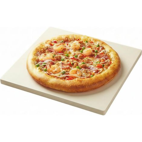 Pierre À Pizza Carrée 50 x 50 x 1.2 CM,Résistant à Haute Température Pierre pizza en cordiérite Pour Faire Des Pizzas À Croûte Croustillante, Du Pain, Des Biscuits Et Plus Encore (1/5)