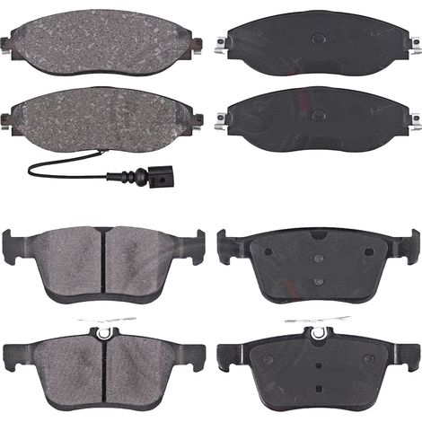 KIT PASTIGLIE FRENO ANTERIORI E POSTERIORI compatibile con VW GOLF VII (5G1,BQ1,BE1,BE2) / PASTIGLIE FRENANTI AUTO OEM P 85 137 ,P 85 125 / SOSTITUZIONE DIRETTA / BASSA POLVERE / SILENZIOSO