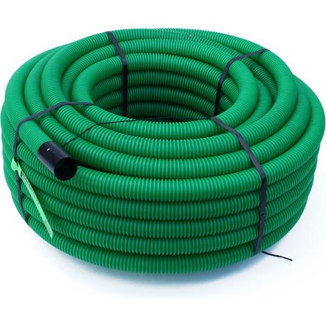 Gaine TPC annelée-lisse HEGLER - Verte - PTT Ø40 - 50m - Avec tire-fil