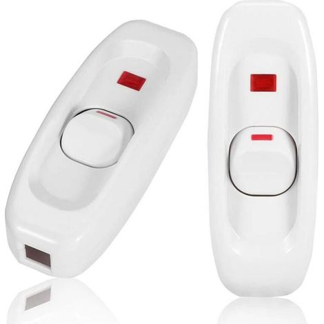 2pcs Pull Switch, Light Rocker, Lighting Switch, Inline Switch, 250V 10A Pull Switch for Desk Lamp On/Off Inline (1/4)