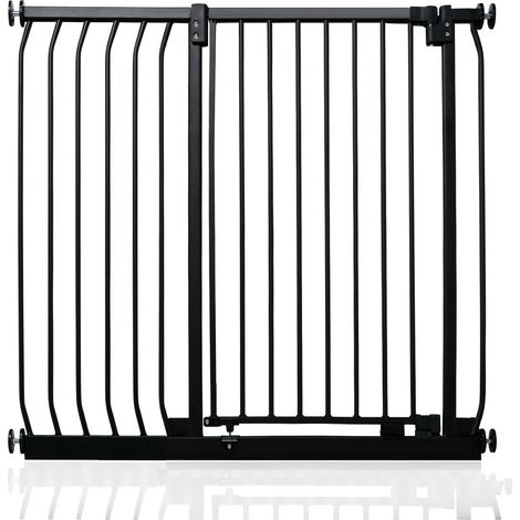 Safetots Extra Tall Elite Safety Gate, 98cm - 107cm, Matt Black, Extra Tall 96.8cm in Height, Pressure Fit Stair Gate