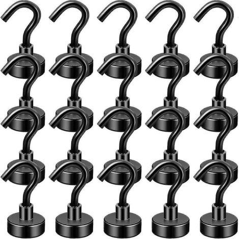 Filiyano-Crochets magnétiques – Lot de 20 crochets magnétiques en néodyme de 11 kg pour réfrigérateur, barbecue, porte-clés et autres supports. (1/5)