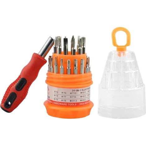 Kit de destornilladores para ordenador para mantenimiento y reparación de componentes electrónicos. (1/5)