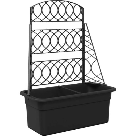 Enrejado para macetas Gris antracita 58 x 29 x 78 cm PP vidaXL (1/5)