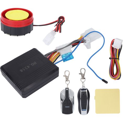Kabelloses Motorrad-Diebstahlwarnsystem, wasserdichte Einweg-Fernbedienung, universell 12 V, Komplettset (1/5)