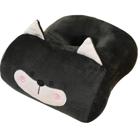 Almohada suave para siestas, almohada para dormir la siesta, almohada de escritorio para la siesta, para mujeres, niñas y niños (cachorro negro) (1/5)