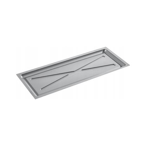 Vassoio per scolapiatti da mobili, in plastica, color argento, 22,5x50 cm, 1 pezzo. (1/3)