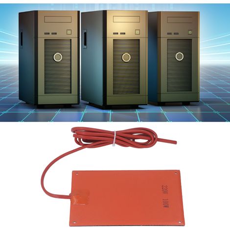 Plaque chauffante déshumidificatrice pour armoire électrique 120185 mm avec élément chauffant en caoutchouc silicone, chauffage électrique étanche à l'humidité pour équipements de chauffage, 220 V 100 (1/5)
