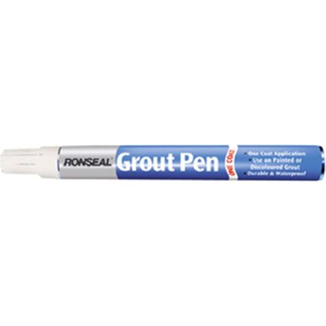Ronseal One Coat Grout Pen Brilliant White 15ml