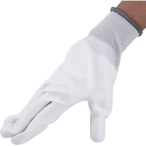 Anti-slip, anti-static gloves with PU coating for phone and PC repair (L) (1/5)