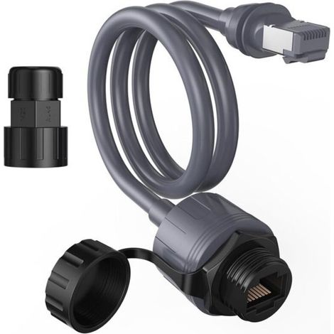 Adaptateur Ethernet compatible avec Starlink Gen 3 et Mini - avec rallonge étanche de 0,5 m - Connecteur RJ45 compatible avec les antennes paraboliques Star Link Standard V3 et Mini - Idéal pour une u (1/5)